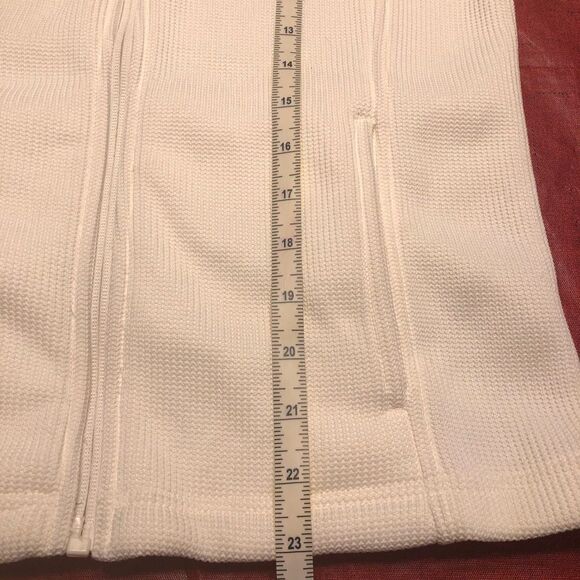 Izod Cream Long Sleeve Knit/Fleece Lined Jacket - Picture 7 of 8